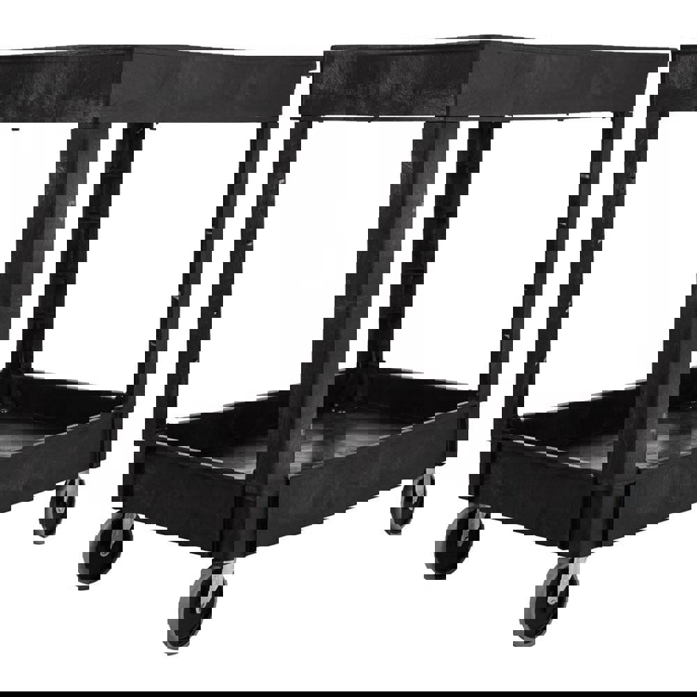 Service/Utility Carts, Plastic, 2 Shelves, 500 lb Capacity, 24